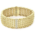 A single diamond station highlighted by dramatic 18K gold Caviar beading form this bracelet. LAGOS diamonds are the highest quality natural stones.