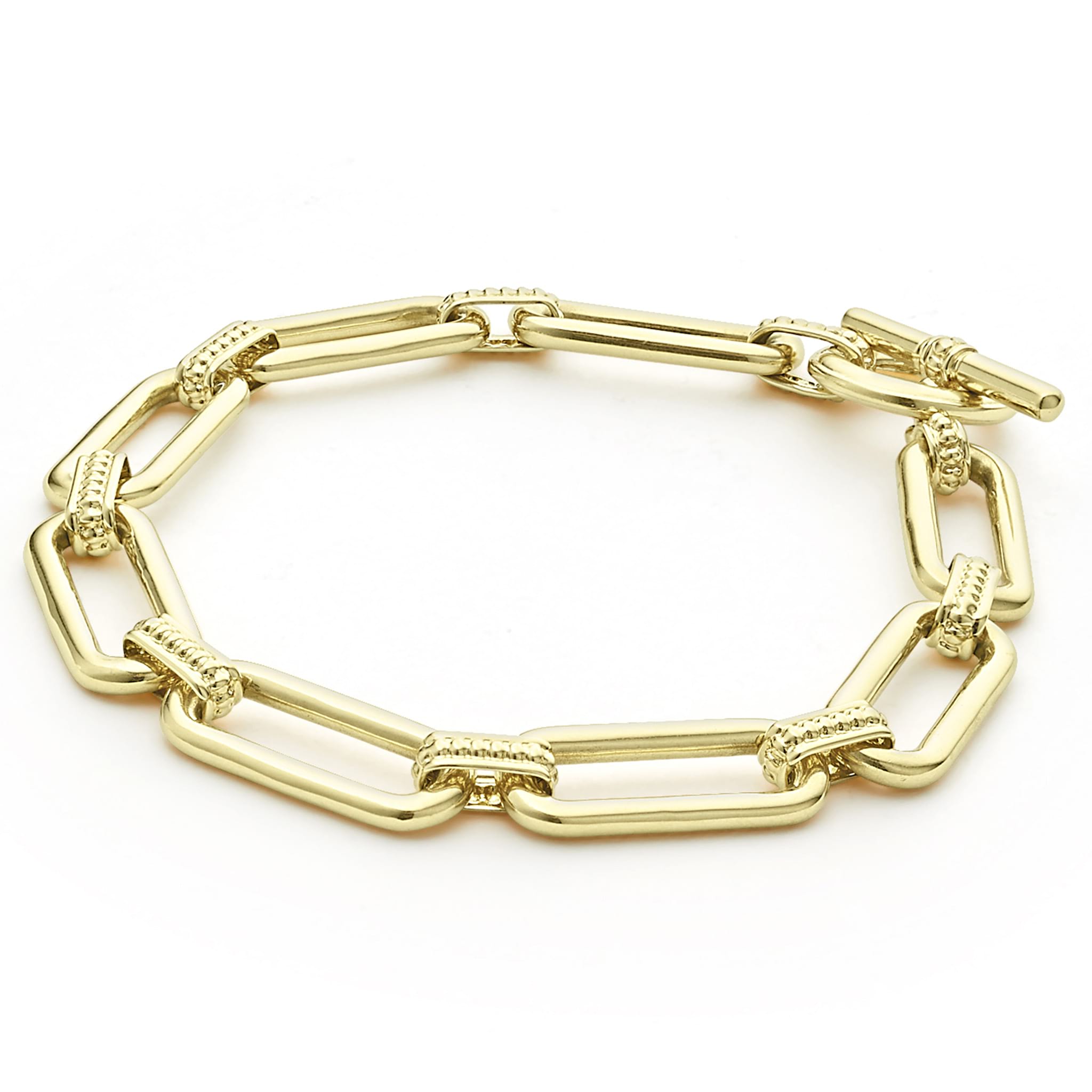 Signature Caviar 18K Gold Elongated Link Bracelet