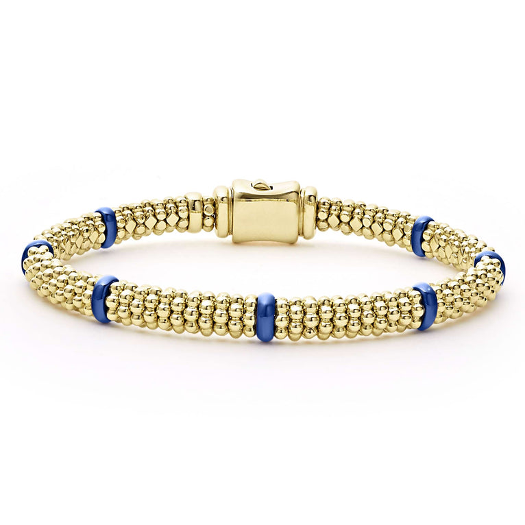 LAGOS 18k Gold Caviar Rope Bracelet, 6mm