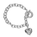 An intricately designed sterling silver heart with iconic landmarks from Philadelphia on a sterling silver toggle bracelet.Additional sizes may be available. Please contact customercare@lagos.com or call 877-925-4305.
