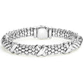 Five x stations highlight sterling silver Caviar beading on this classic bracelet.