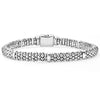 Seven smooth stations highlight sterling silver Caviar beading on this signature bracelet.