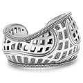 A LAGOS exclusive. Sterling silver cuff bracelet inspired by Keep Memory Alive's architectural masterpiece in Las Vegas created by Frank Gehry. 100% of the purchase will benefit Keep Memory Alive.Learn More at https://www.keepmemoryalive.org/