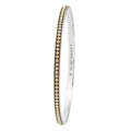 side view of Sterling Silver and 18K Gold Beaded Bangle Bracelet