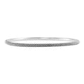  Front View of Sterling Silver Caviar Beaded Bangle bracelet