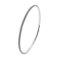 Upright view of  Sterling Silver Caviar Beaded Bangle