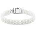 A classic white Caviar ceramic beaded bracelet.