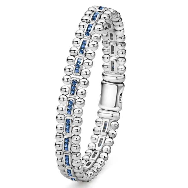 Caviar Spark Blue Sapphire Link Bracelet – LAGOS