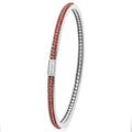 Side View of Garnet Bangle Bracelet