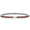 Front view of Garnet Bangle Bracelet
