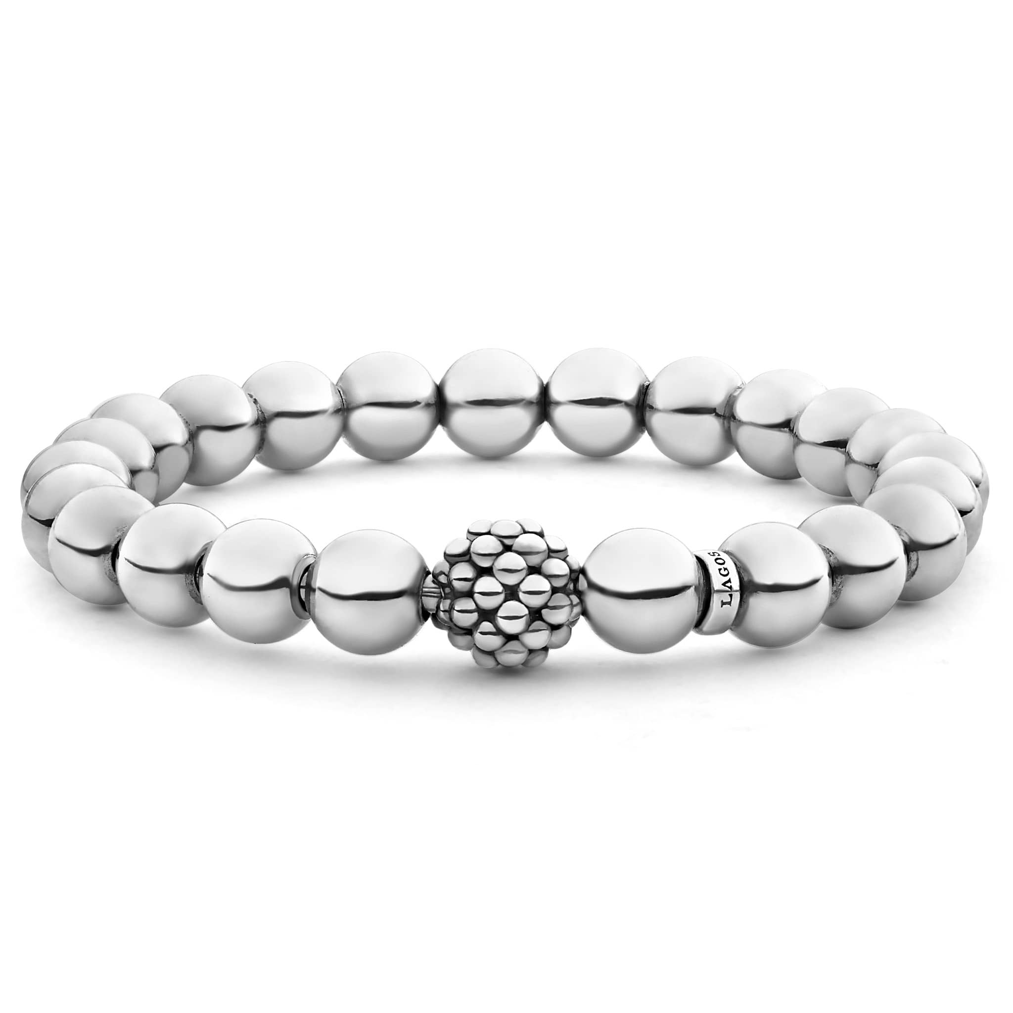 Stretchy Kindness Adult Bracelet (3mm Beads) 7 Inches / Sterling Silver