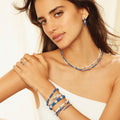 Blue Caviar Ultramarine Ceramic Beaded Wrap Bracelet