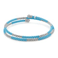 Blue Caviar Blue Ceramic Beaded Wrap Bracelet