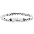 Sterling silver bracelet with a highly polished station with MOM engraved.