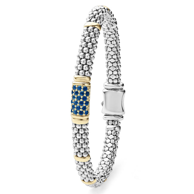 Signature Caviar Blue Sapphire Caviar Bracelet | 6mm – LAGOS