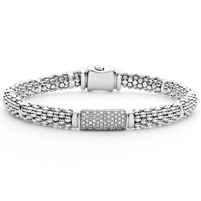 Signature Caviar Caviar Diamond Bracelet | 6mm – LAGOS