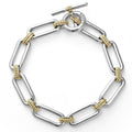 Sterling silver & 18k gold variations of Caviar beading & fluting elements form this timeless link bracelet.