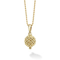 Signature Caviar beading surrounds this 18K gold pendant paired with an 18K gold ball chain necklace.