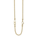 Rare Wonders Blue Sapphire and Diamond King Pendant Necklace featuring an 18K gold bead chain with decorative beads and a lobster-claw clasp.