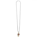 Rare Wonders Orange Sapphire and Diamond Seahorse Pendant Necklace in sterling silver and 18K gold, featuring orange sapphires and diamond-encrusted seahorse with crown.
