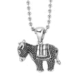 Artfully crafted of sterling silver donkey pendant with Caviar beaded details finished on a versatile sterling silver ball chain necklace.