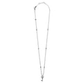 Beloved Caviar Key Diamond Pendant Necklace with sterling silver Caviar beading, ornate key pendant and versatile link chain with extender.