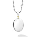 closeup of Oval Pendant Necklace