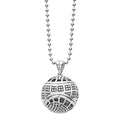 A LAGOS exclusive. Sterling silver pendant and necklace inspired by Keep Memory Alive's architectural masterpiece in Las Vegas created by Frank Gehry. 100% of the purchase will benefit Keep Memory Alive.Learn More at https://www.keepmemoryalive.org/