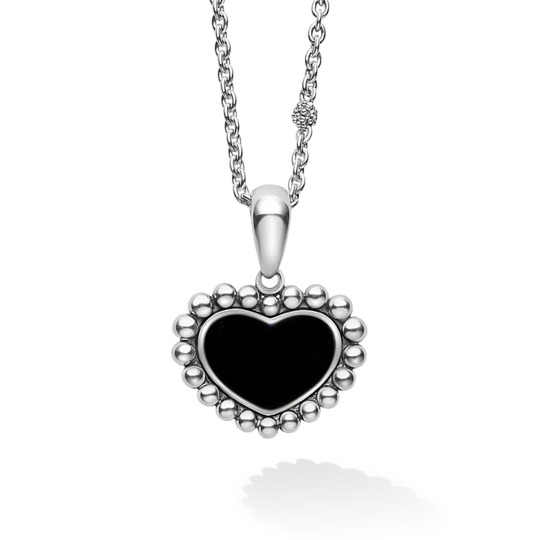 Black Onyx Heart Lock Necklace | By Oomiay – Oomiay Jewelry