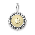 A Signature Caviar sterling silver and 18K gold initial ‘E’ charm. Charm can only be paired with chains 04-80756-ML, 04-80549-ML, 04-80946-ML or 04-10534-ML. Chain sold separately.