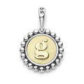 A Signature Caviar sterling silver and 18K gold initial ‘G’ charm. Charm can only be paired with chains 04-80756-ML, 04-80549-ML, 04-80946-ML or 04-10534-ML. Chain sold separately.