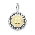 A Signature Caviar sterling silver and 18K gold initial ‘U’ charm. Charm can only be paired with chains 04-80756-ML, 04-80549-ML, 04-80946-ML or 04-10534-ML. Chain sold separately.