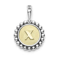 A Signature Caviar sterling silver and 18K gold initial ‘X’ charm. Charm can only be paired with chains 04-80756-ML, 04-80549-ML, 04-80946-ML or 04-10534-ML. Chain sold separately.