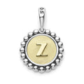 A Signature Caviar sterling silver and 18K gold initial ‘Z’ charm. Charm can only be paired with chains 04-80756-ML, 04-80549-ML, 04-80946-ML or 04-10534-ML. Chain sold separately.