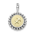 The Sagittarius sterling silver and 18K gold Signature Caviar charm represents birthdays from November 22 to December 21. Charm can only be paired with chains 04-80756-ML, 04-80549-ML, 04-80946-ML or 04-10534-ML. Chain sold separately.