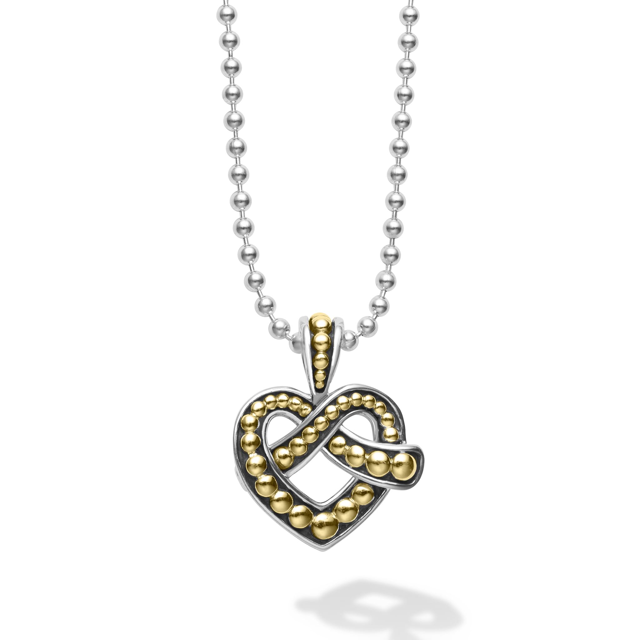 Lagos Beloved Large Lock Two-Tone Pendant Necklace