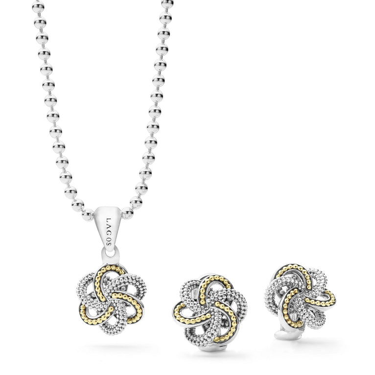 A LAGOS exclusive. An ideal gift set of two Love Knot styles that can be paired perfectly together or worn on their own.
