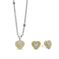 A LAGOS exlcusive. This giftable set comes with delicate 18k gold and diamond heart necklace and earrings that can be paired perfectly together or worn on their own.