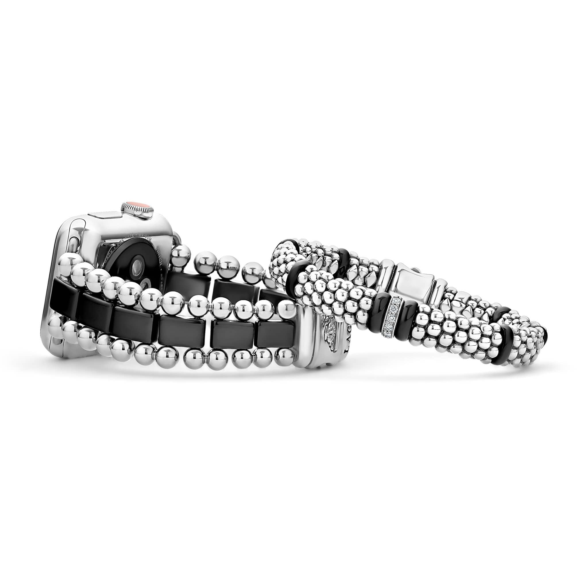 A LAGOS exclusive. This set of black ceramic bracelets complement eachother perfectly.