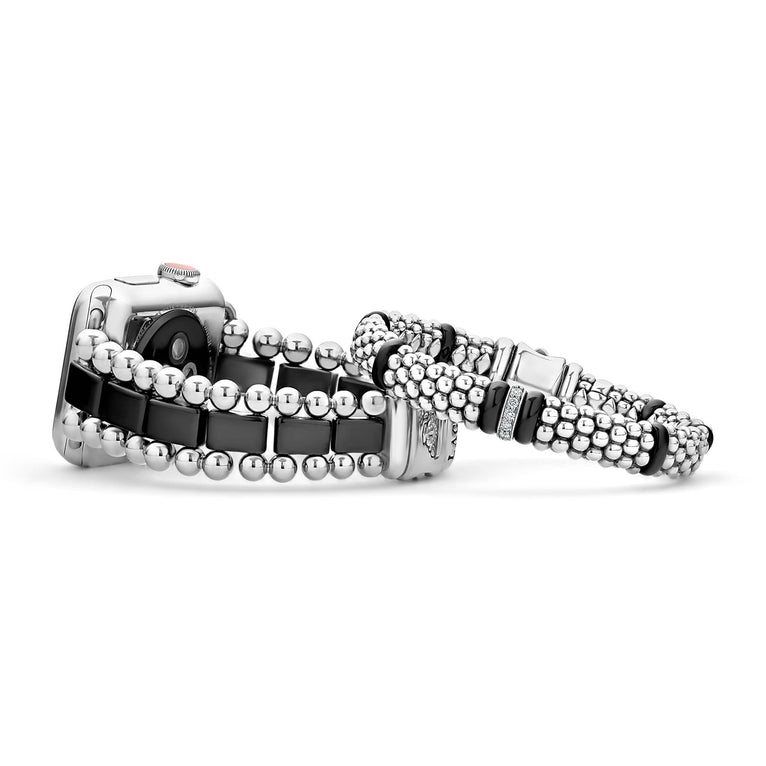 A LAGOS exclusive. This set of black ceramic bracelets complement eachother perfectly.