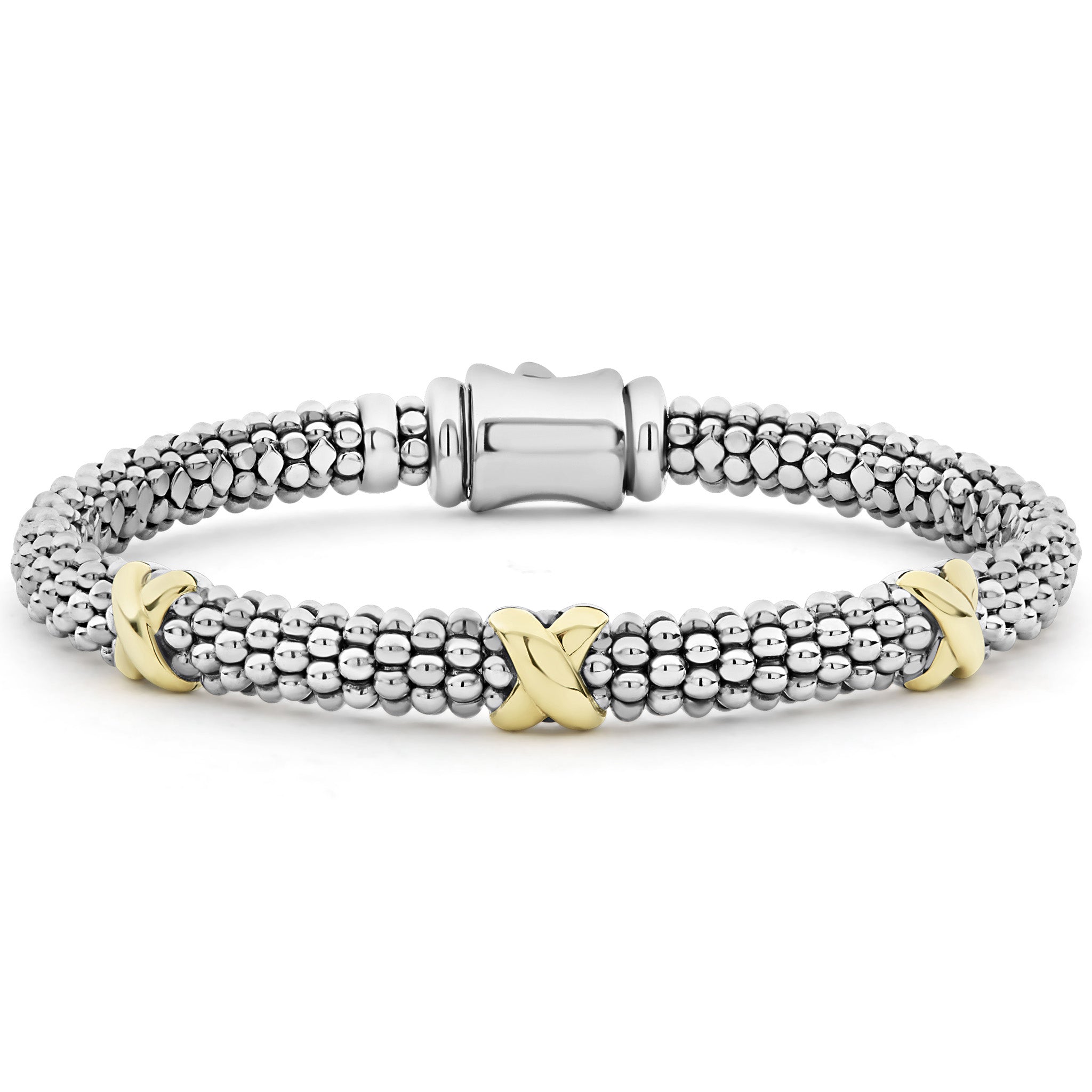 Signature Caviar Two-Tone Caviar Bracelet Gift Set