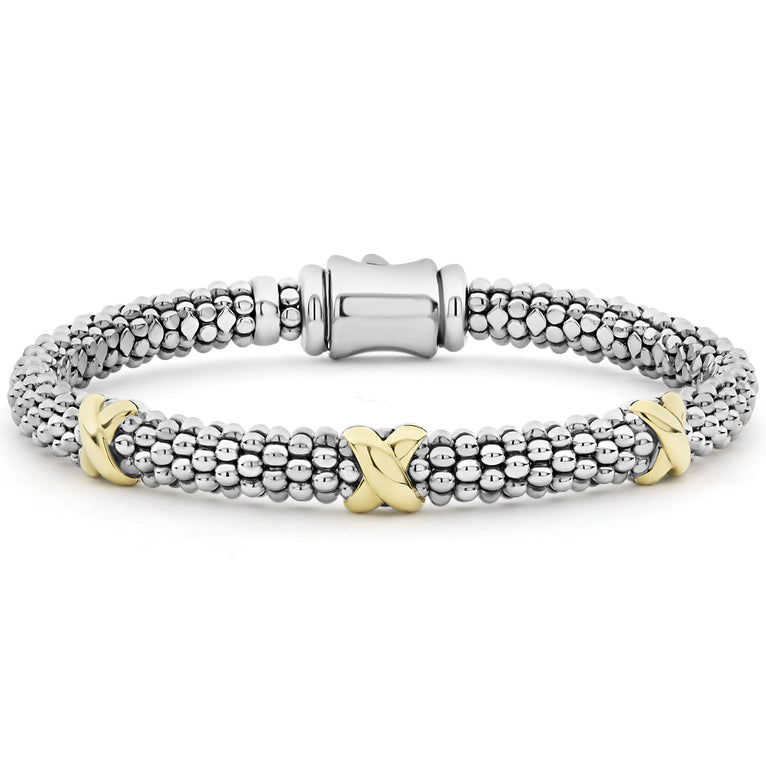 Signature Caviar Two-Tone Caviar Bracelet Gift Set