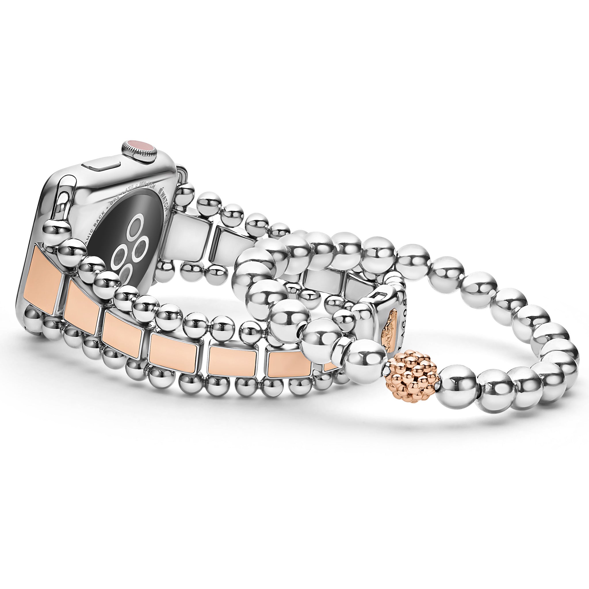 A LAGOS exclusive. This two tone rose gold set of bracelets complement each other perfectly.