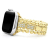 Created exclusively for your Apple Watch®, this watch bracelet is crafted from 18K gold and diamond links. Fits Series 1 through 10 Apple Watch® for the 38mm through 45mm sizes. Watch face sold separately.