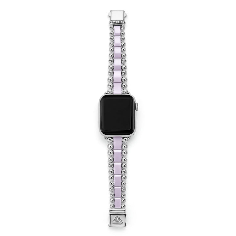 Smart Caviar Lilac Ceramic and Stainless Steel Watch Bracelet-38-45mm