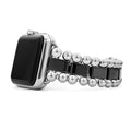 Created exclusively for your Apple Watch®, this watch bracelet is crafted from black ceramic and stainless steel links.
