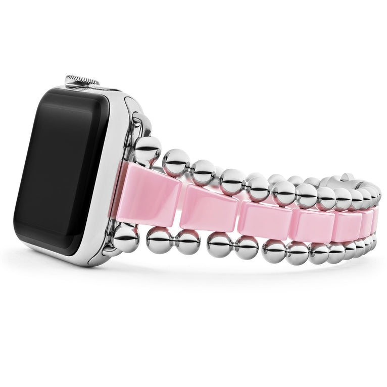 Smart Caviar Pink Ceramic and Stainless Steel Watch Bracelet-42-49mm – LAGOS