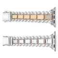 Smart Caviar 18K Rose Gold and Sterling Silver Single Diamond Watch Bracelet-38-45mm