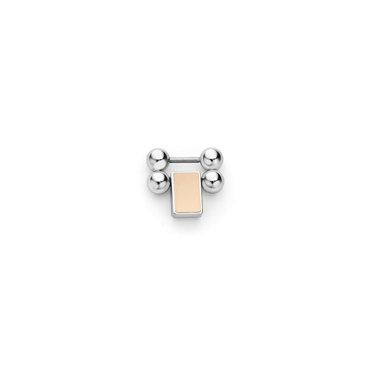 One individual 18K rose gold and stainless steel link to lengthen your Smart Caviar bracelet.