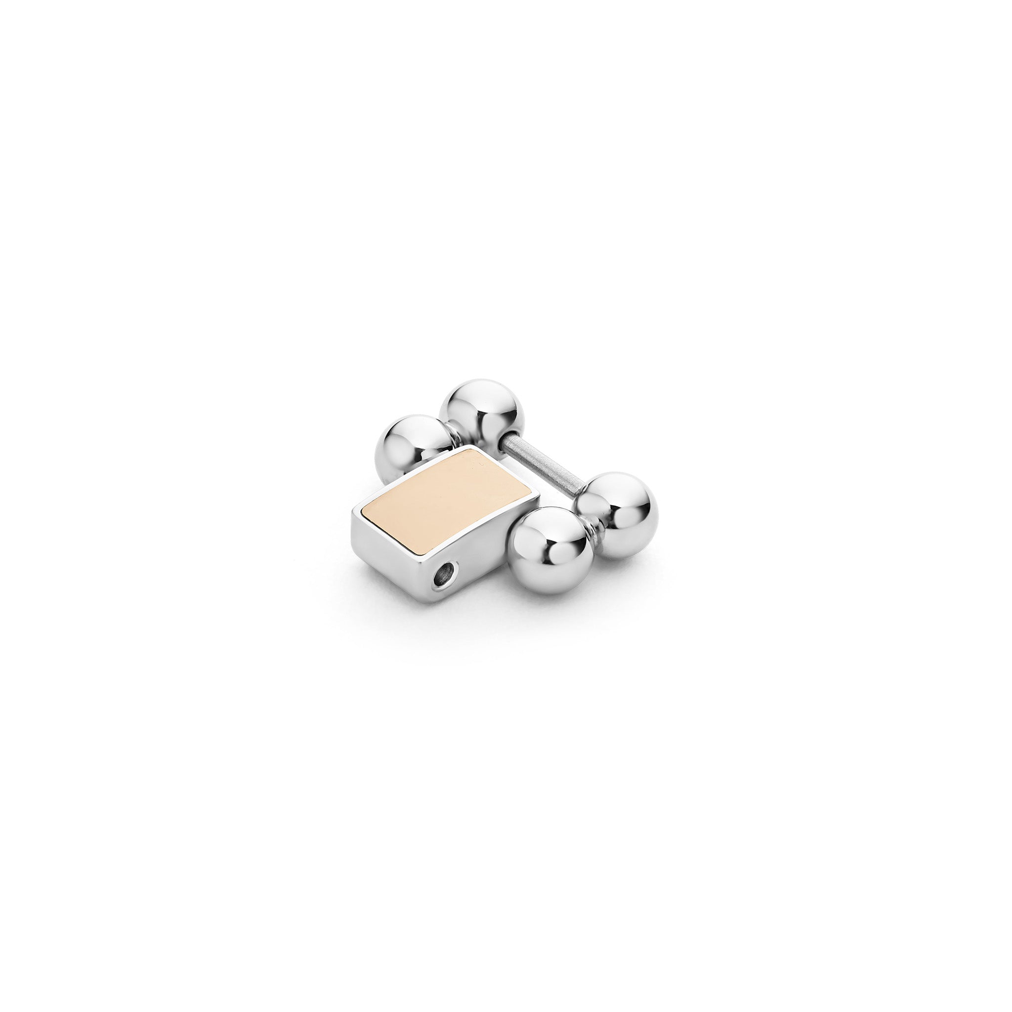Smart Caviar 18k Rose Gold and Stainless Steel Link, a sleek jewelry component designed to extend and enhance the elegance of your bracelet.